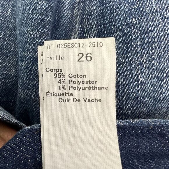 Moussy Vintage Velma Jeans Tapered Distressed Dark Wash Blue Denim Women's 26 - Picture 7 of 7